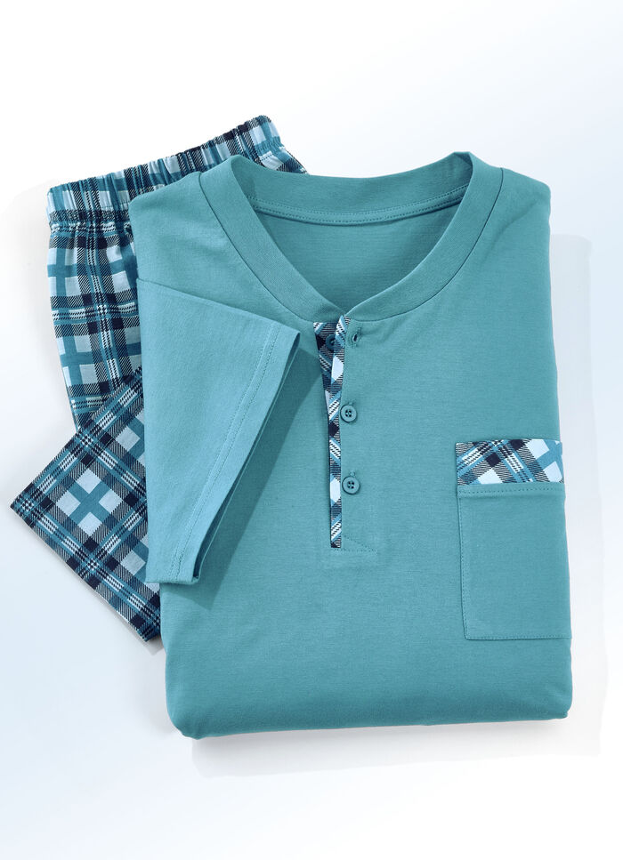 Tvåpack med shorts med knappslå och bröstficka 