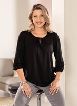 Skjorta med slits i 2 f&auml;rger 