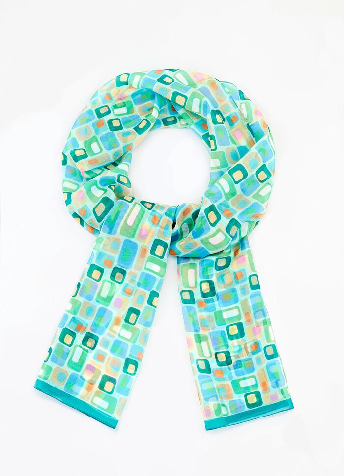 Halsduk med geometrisk design 