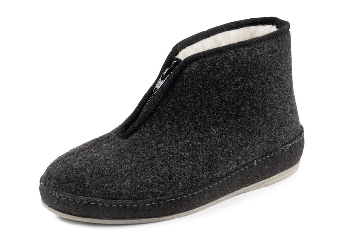 St&ouml;vlar i textil med praktisk dragkedja SVART