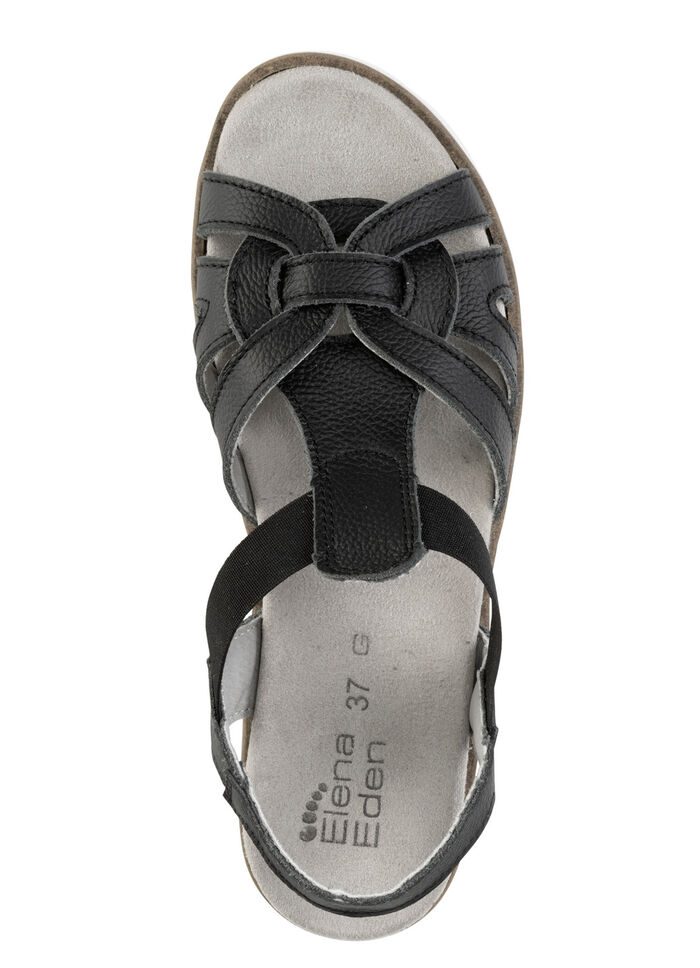 ELENA EDEN sandal med praktiska elastiska bandage SCHWARZ