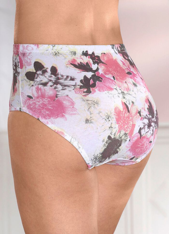 Paket med fyra trosor med res&aring;r i midjan 