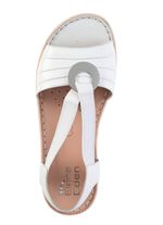 ELENA EDEN, l&auml;tta damsandaler, bredd H, med elastiskt bandage VIT