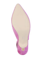 Andrea Conti slingpumps gjorda av mjukt sammets chevreau läder PINK