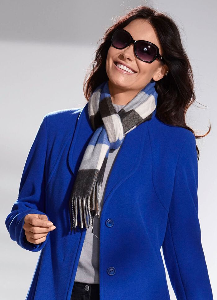 Halsduk med rutig design 