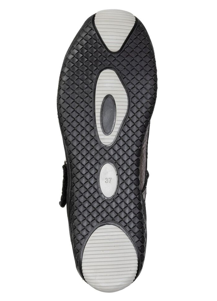 Gemini, klassiska damtofflor, bredd G, med uttagbar fotb&auml;dd ANTIKBRONS