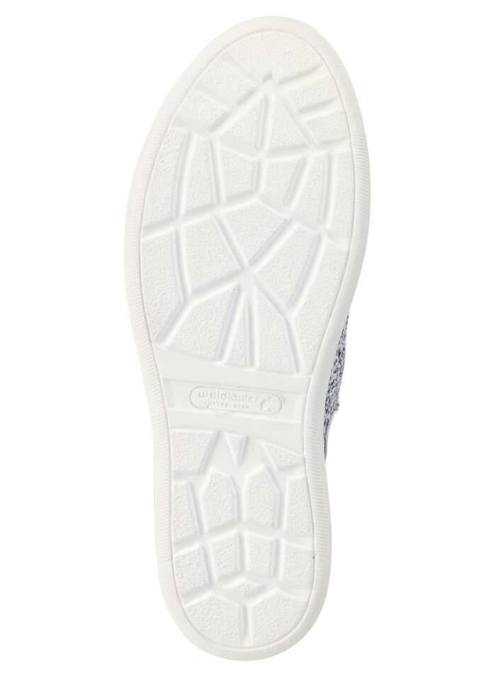 Waldläufer sneakers med spritt glitter och leopardtryck SVART-VITT