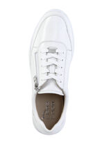 ELENA EDEN sneakers gjorda av fint skimrande, kornigt hjortnappaläder VIT