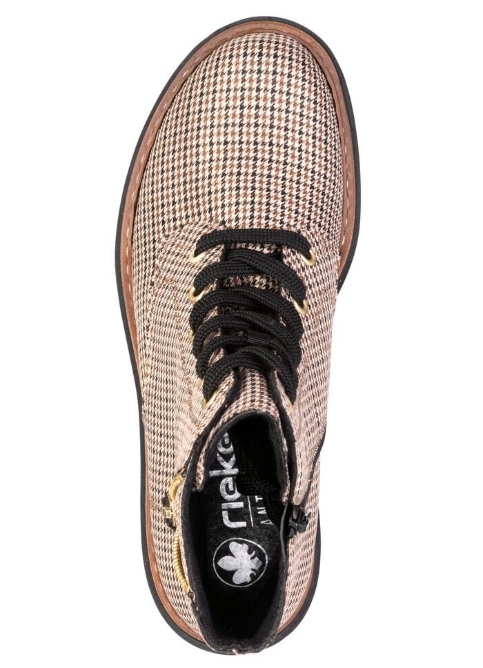 Rieker, trendiga damst&ouml;vlar, vinterskor, med dragkedja BEIGE-SVART