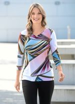 Skjorta med dekorativa tallrikar framtill 