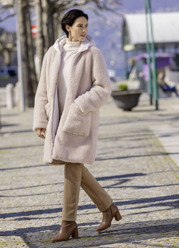 Vändbar kort kappa i oversized-look 