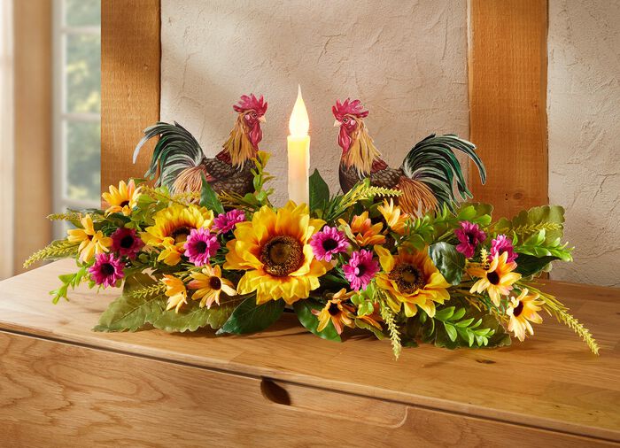 Bordarrangemang med LED-ljus 