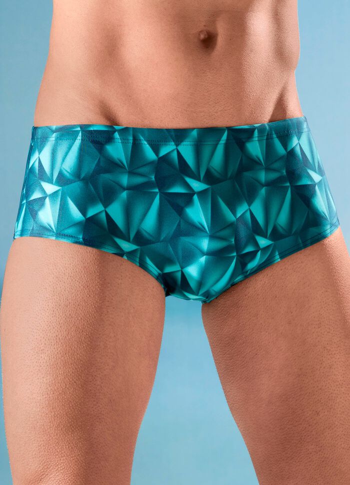 Schwab badbyxor i h&ouml;gre kort form med halvt framfoder 