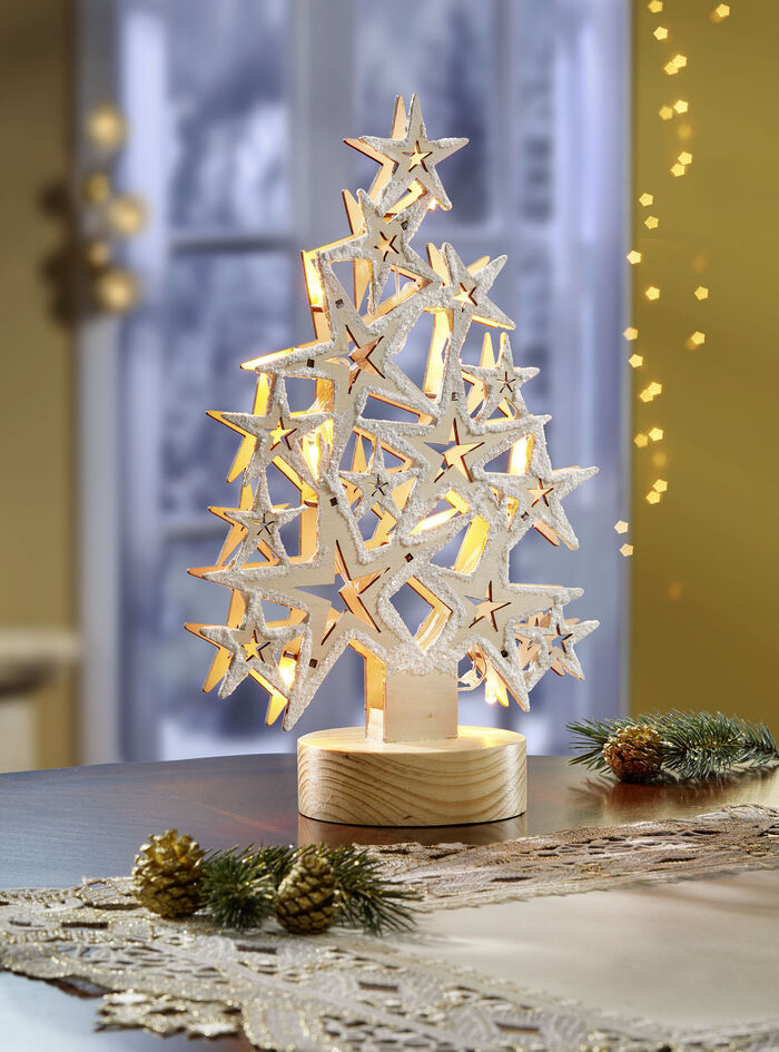 Upplyst julgran 