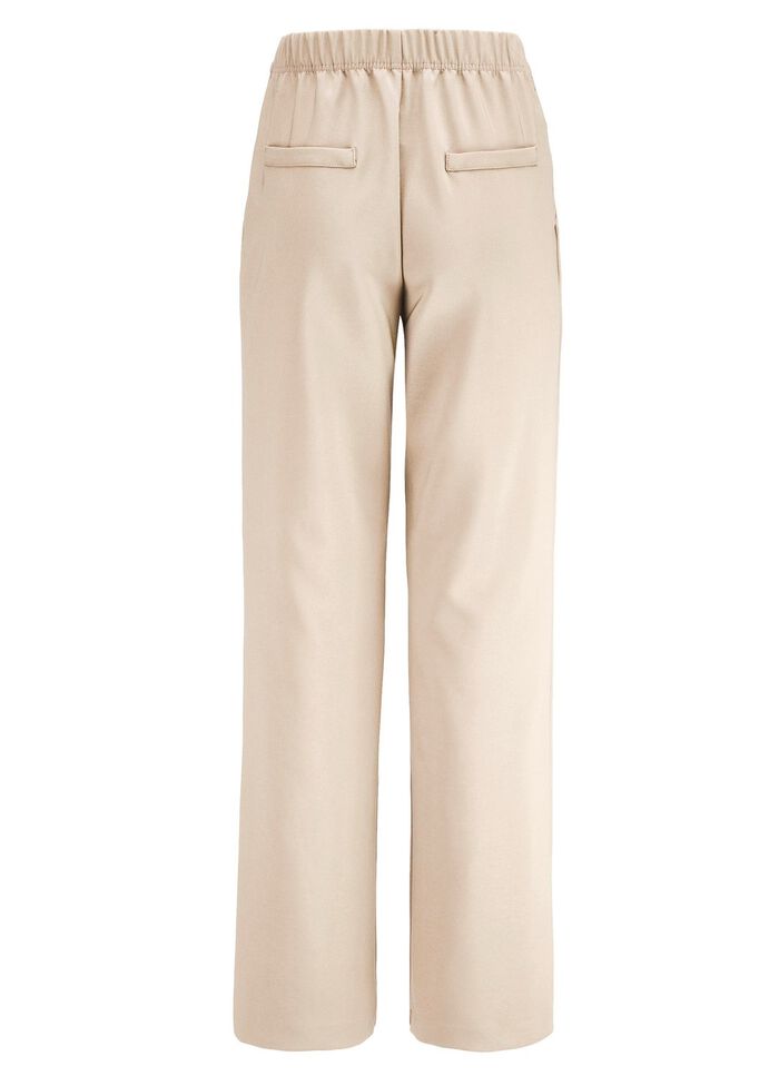 Byxor med veck i midjan i modern vidlek 