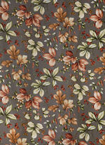 Övergardin med lövmotiv 