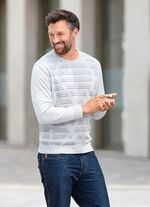 Tr&ouml;ja med rund hals i strukturerad design i 3 f&auml;rger 