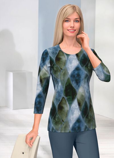 Skjorta med 3/4-l&aring;nga &auml;rmar 