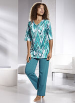 Loungewear-set med V-ringning 
