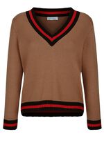 Pullover med kontrasterande r&auml;nder 