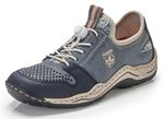 Sneakers fr&aring;n Rieker med snabbkn&auml;ppning DENIM BL&Aring;-BEIGE