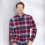 Rutig skjorta från "King's Road" RÖD-MÖRK BLÅ-ECRU