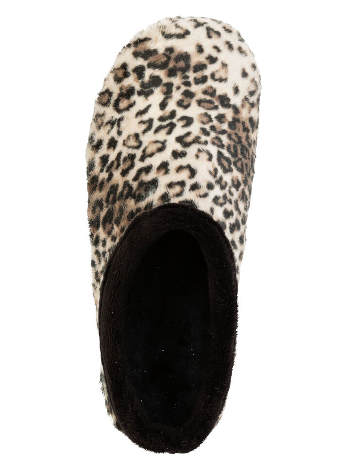 Laurina, trendiga damtofflor med leopardmönster, 