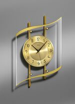 Väggklocka med radiostyrt urverk GULD