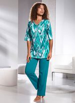 Loungewear-set med V-ringning 