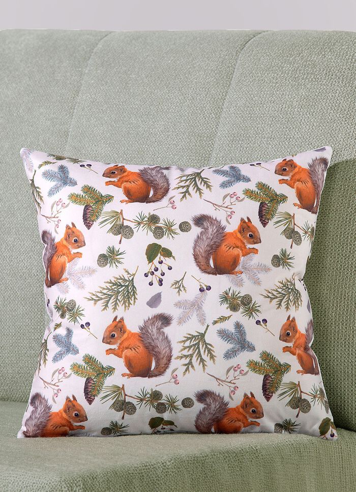 H&ouml;stligt kuddfodral med ekorrmotiv 