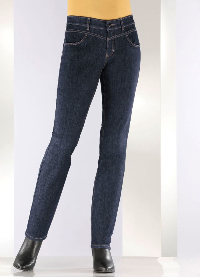Magic-Jeans med figurformande jeanssadel 