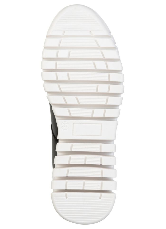 ELENA EDEN, snygga damsneakers, vidd G, med uttagbar fotb&auml;dd SCHWARZ-ALTSILBER