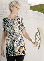 L&aring;ng skjorta med helt&auml;ckande tryck 