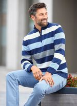 Randig troyer med kort dragkedja 