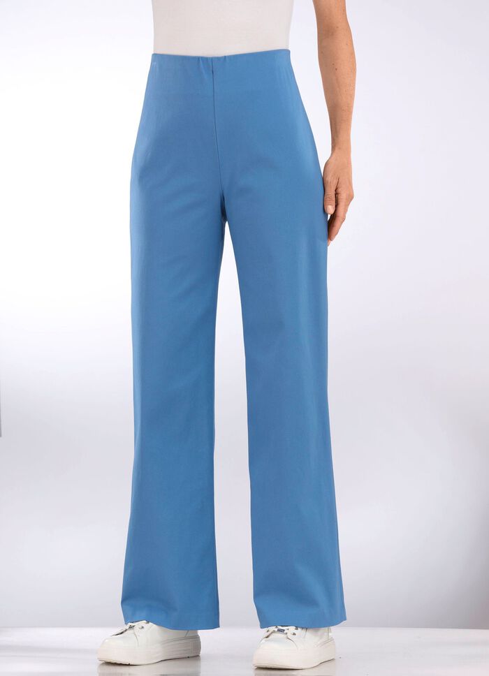 Mjuk stretchbyxa i moderiktig bredd 