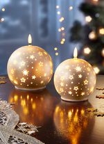 LED-ljus med stj&auml;rnmotiv, set om 2 st GOLD