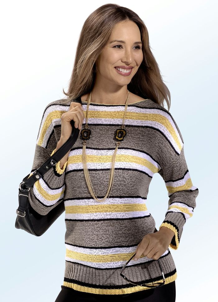 Tr&ouml;ja av bandgarn i randig design 