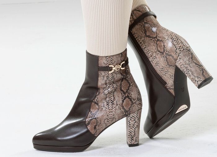 Peter Kaiser, trendiga damst&ouml;vlar med dragkedja TAUPE-MOKKA