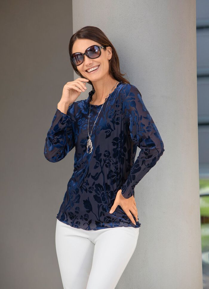 Skjorttunika med volangkant 