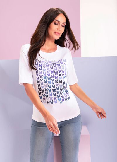 Skjorta med dekorativa stenar 