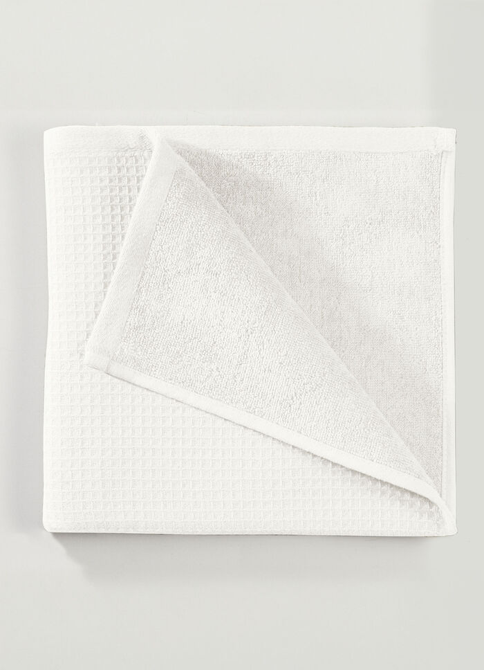 Våffelpique frottéserie av bomull ECRU