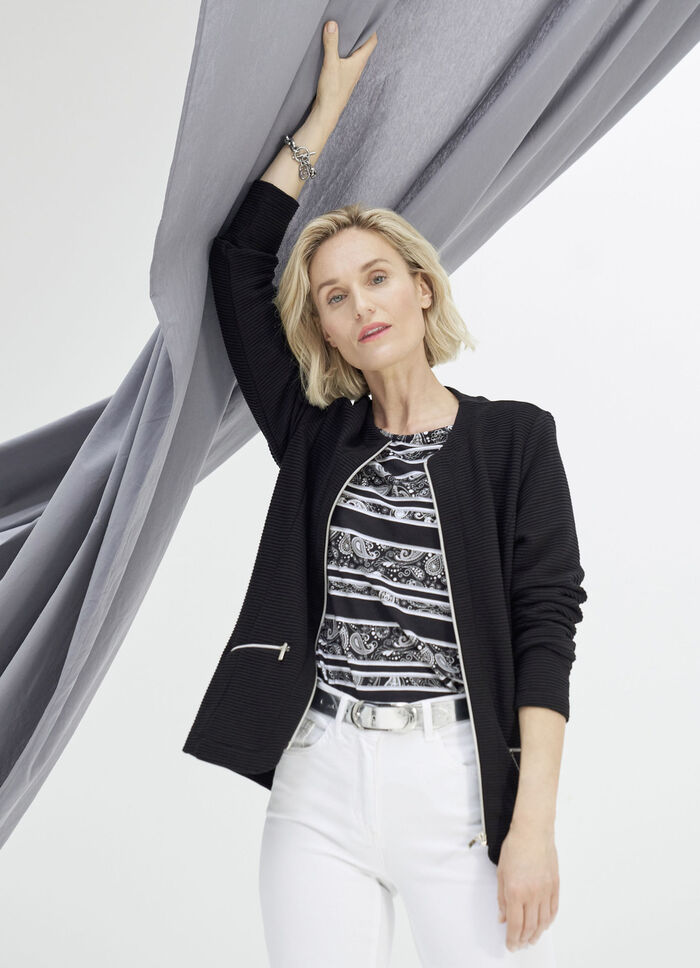 Skjortjacka med hel dragkedja 