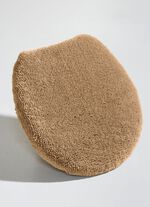 Badrumsset med motiv av ginkgoblad CAPPUCCINO