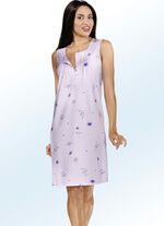 Nattlinnen i tvåpack med breda axelband och knappslå 1X MJUK SYRENFÄRG, 1X MJUK ROSFÄRG