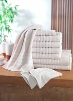 Frott&eacute;set, 10 delar, med kant och sn&ouml;rh&auml;ngare SAND