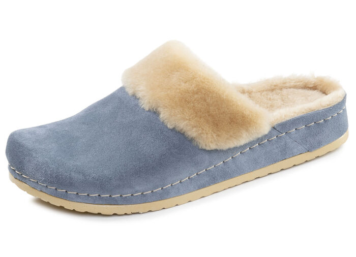 Mubb, varma damtofflor, bredd H, med lammskinn JEANS