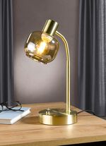 Snygg bordslampa med tonat glas 