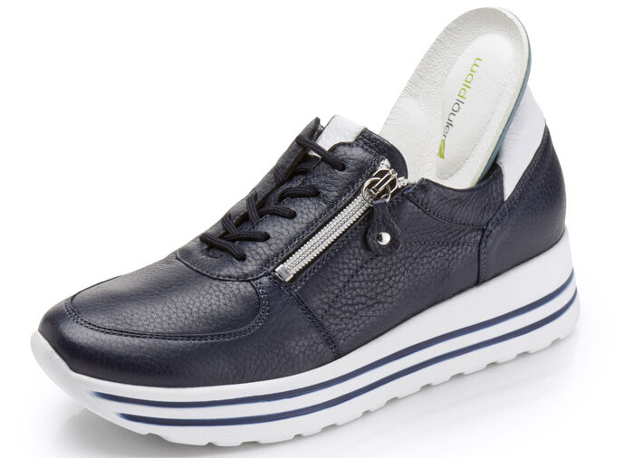 Waldläufer, bekväma damsneakers, bredd H, med uttagbar fotbädd, 