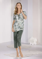 Laurina pyjamas med korta ärmar och vadlånga byxor 