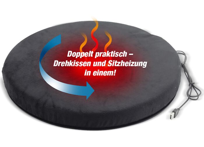 Relaxvital vridbar sittdyna med v&auml;rmefunktion 